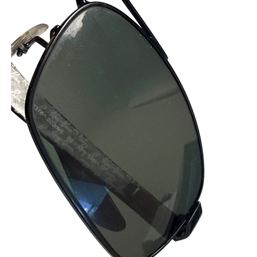 Ray-Ban RB 8316 002/N5 62-18 135 3P Polarized Sunglasses Black Metal Rectangle